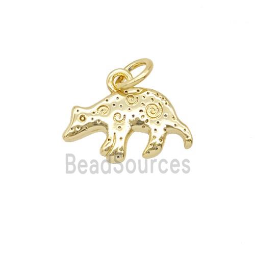 Copper Dog Pendant Gold Plated