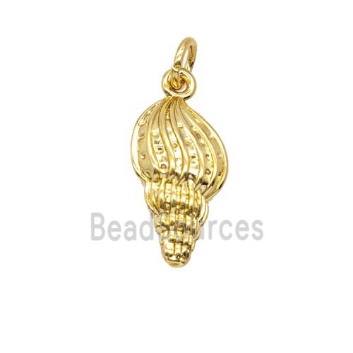 Copper Conch Shell Pendant Gold Plated