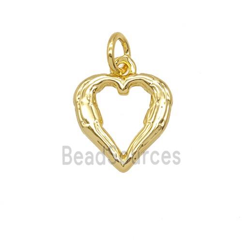 Copper Heart Pendant Gold Plated