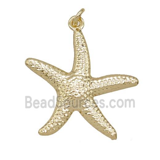 Copper Starfish Pendant Gold Plated