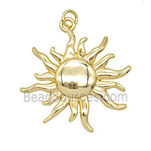 Copper Sun Pendant Gold Plated