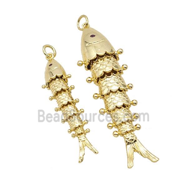 Copper Fish Pendant Gold Plated