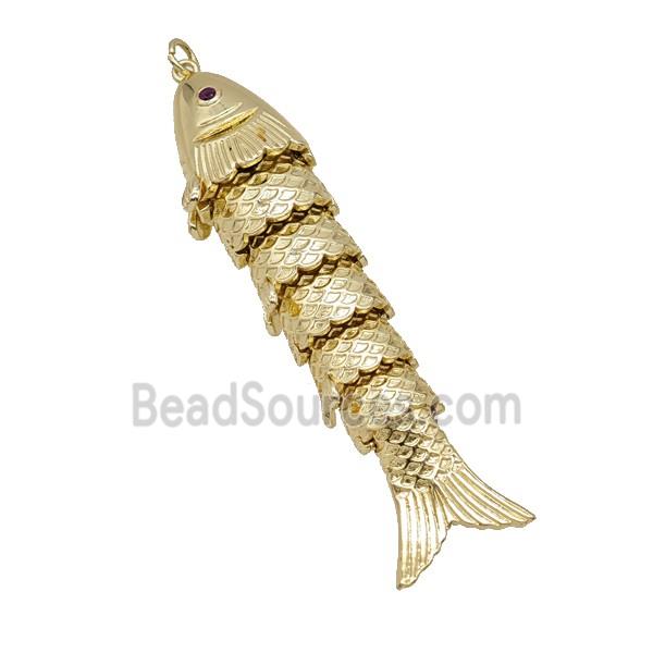 Copper Fish Pendant Gold Plated