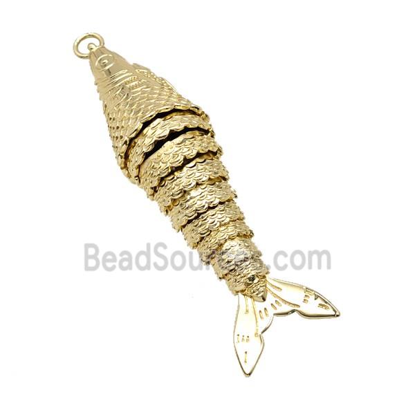 Copper Fish Pendant Gold Plated