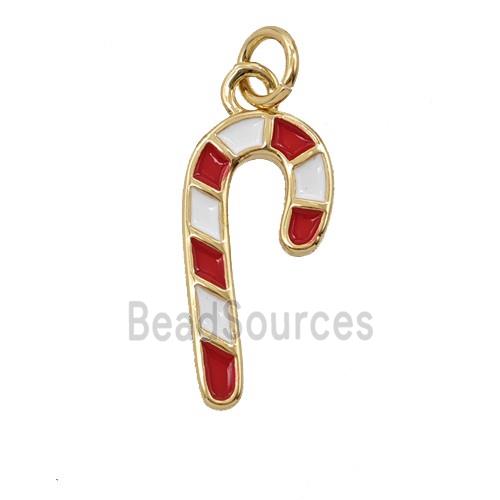 Christmas Candy Charms Copper Pendant Enamel Gold Plated