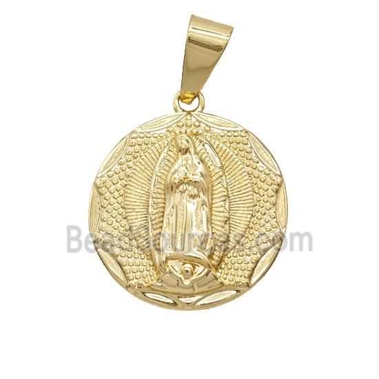Copper Jesus Pendant 18K Gold Plated