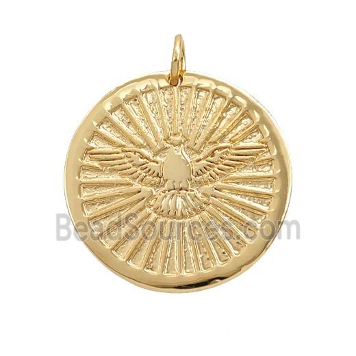Copper Hawk Pendant Eagle 18K Gold Plated