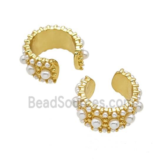 Copper Rings Pave Resin 18K Gold Plated