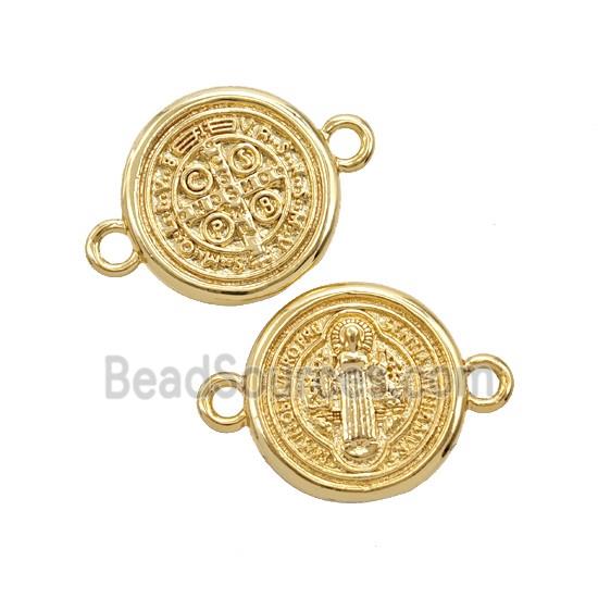 Copper Jesus Connector 18K Gold Plated