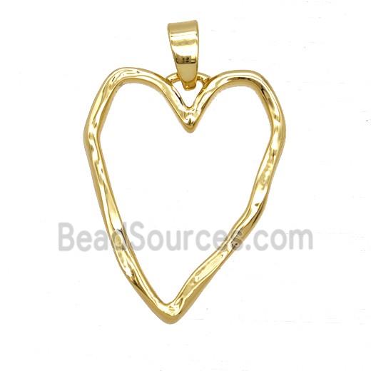 Copper Heart Pendant 18K Gold Plated