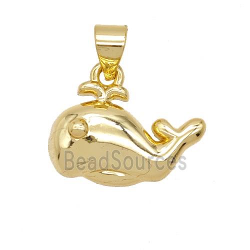Copper Shark Pendant 18K Gold Plated