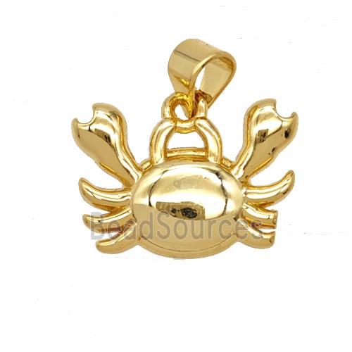 Copper Crab Pendant 18K Gold Plated