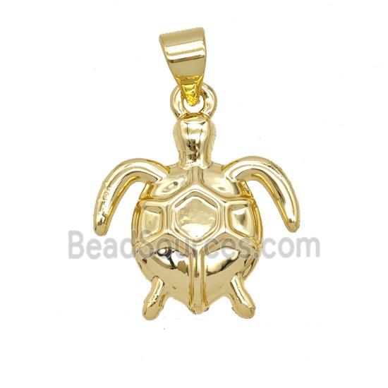 Copper Tortoise Pendant 18K Gold Plated