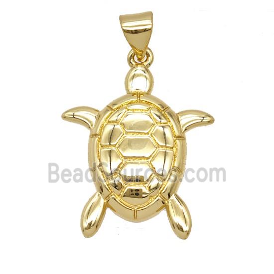 Copper Tortoise Pendant 18K Gold Plated