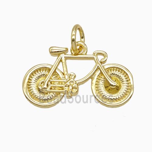 Copper Bicycle Pendant Sports Gold Plated