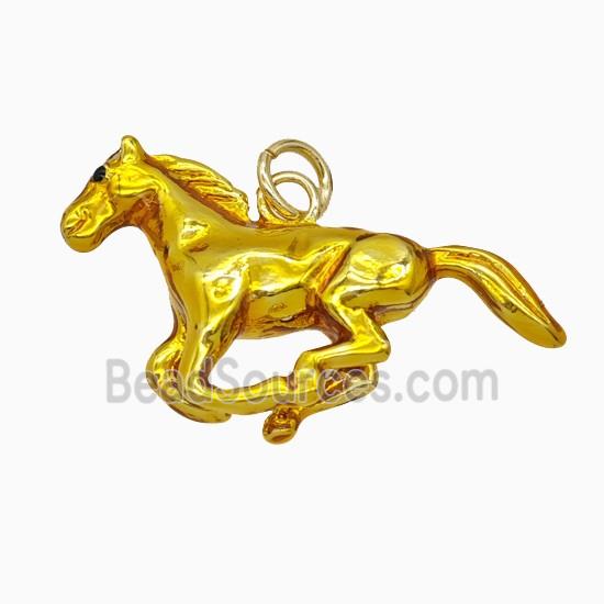 Copper Horse Pendant Yellow Painted Gold Plated