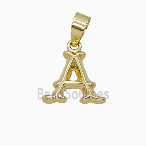 Copper Letter-A Pendant Gold Plated