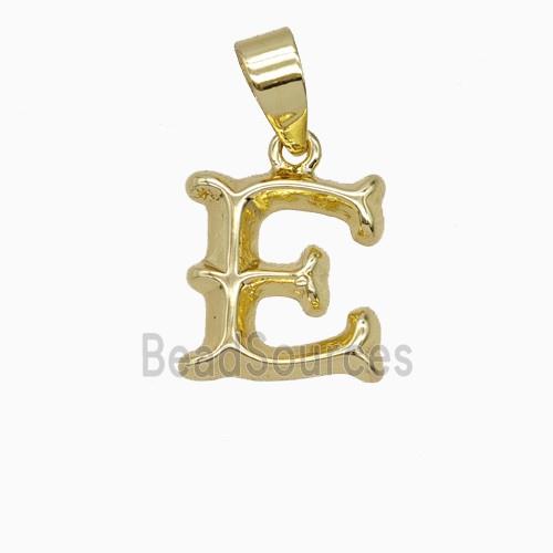 Copper Letter-E Pendant Gold Plated