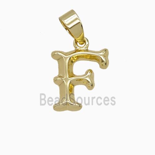 Copper Letter-F Pendant Gold Plated