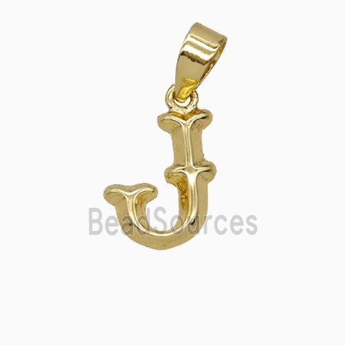 Copper Letter-J Pendant Gold Plated