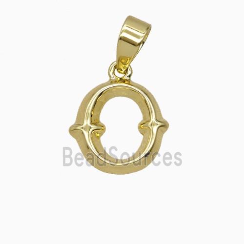 Copper Letter-O Pendant Gold Plated