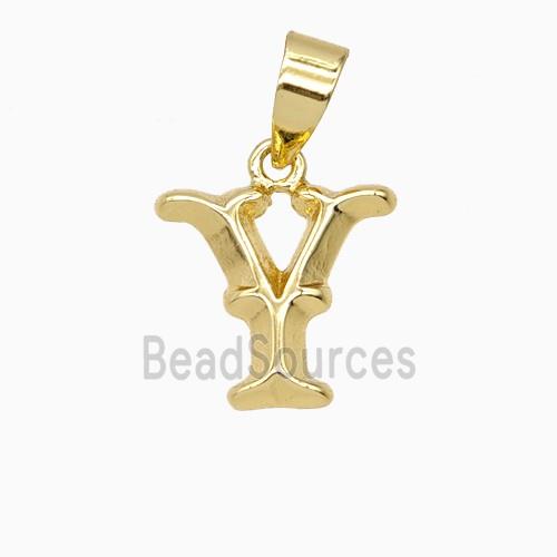 Copper Letter-Y Pendant Gold Plated