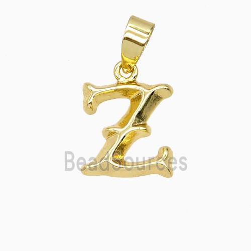 Copper Letter-Z Pendant Gold Plated