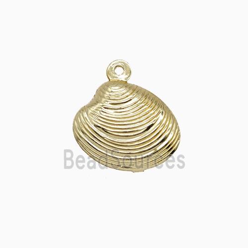 Copper Scallop Shell Pendant Gold Plated