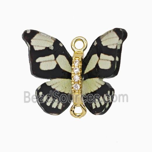 Blackyellow Resin Butterfly Connector Gold Plated