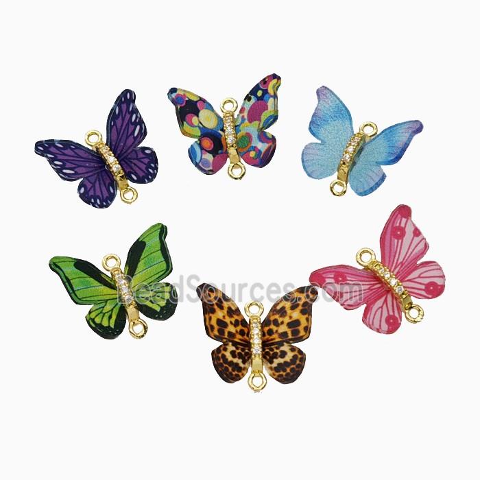Resin Butterfly Connector Gold Plated Mixed