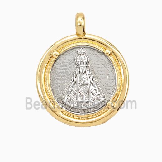 Copper Pope Pendant Platinum Gold Plated
