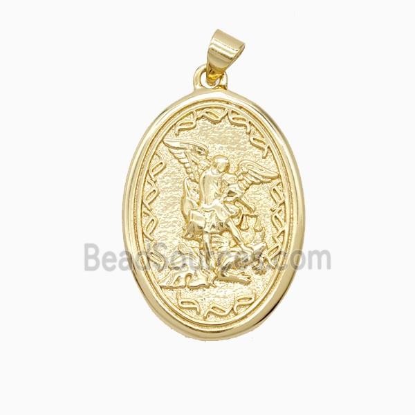 Copper Adam And Eve Pendant Gold Plated