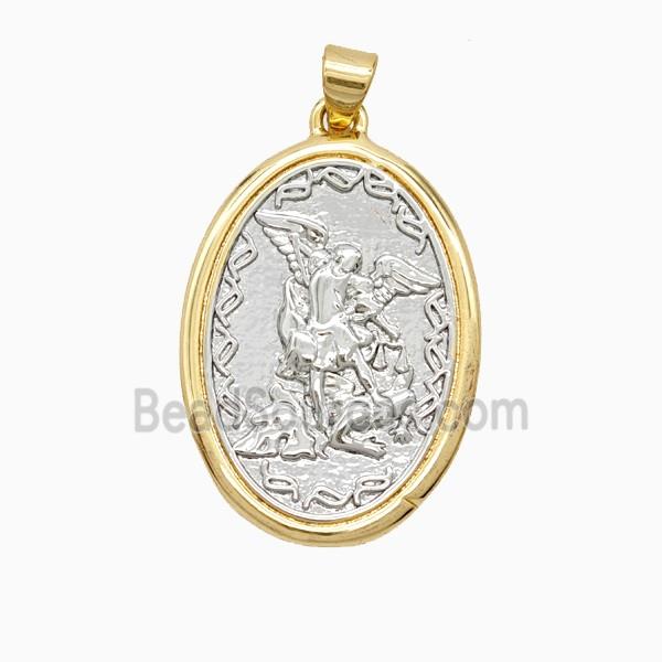 Copper Adam And Eve Pendant Platinum Gold Plated
