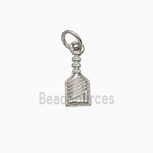 Copper Perfume Bottle Pendant Platinum Plated