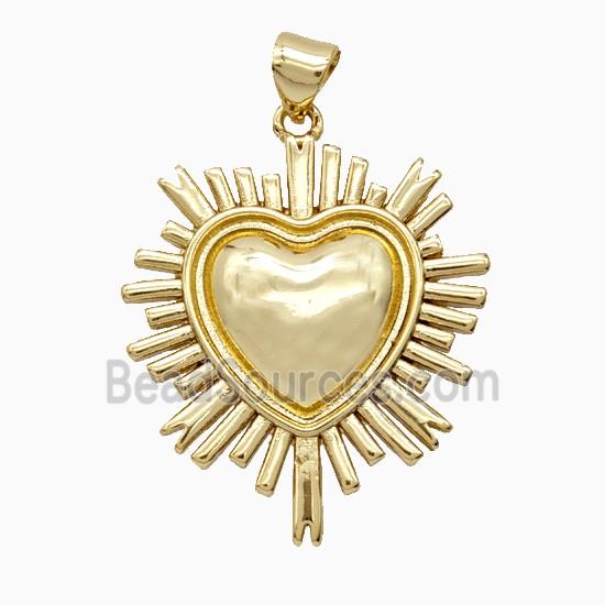 Copper Heart Pendant Gold Plated