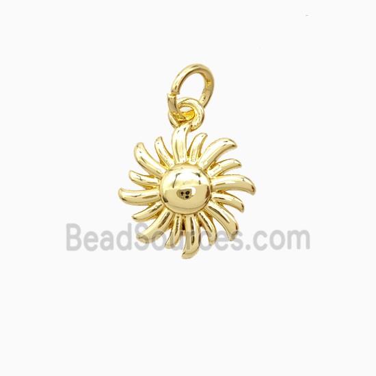 Copper Sun Pendant Gold Plated