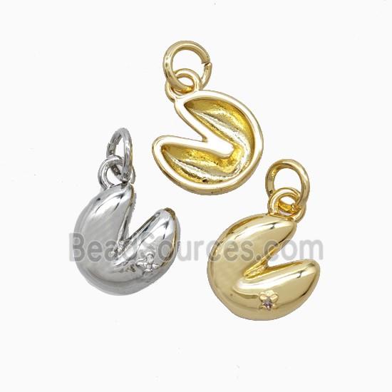 Copper Fortune Cookie Pendant Mixed