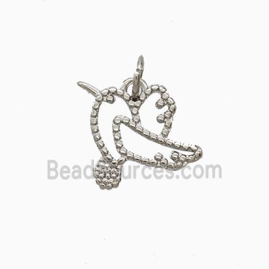 Copper Birds Pendant Platinum Plated