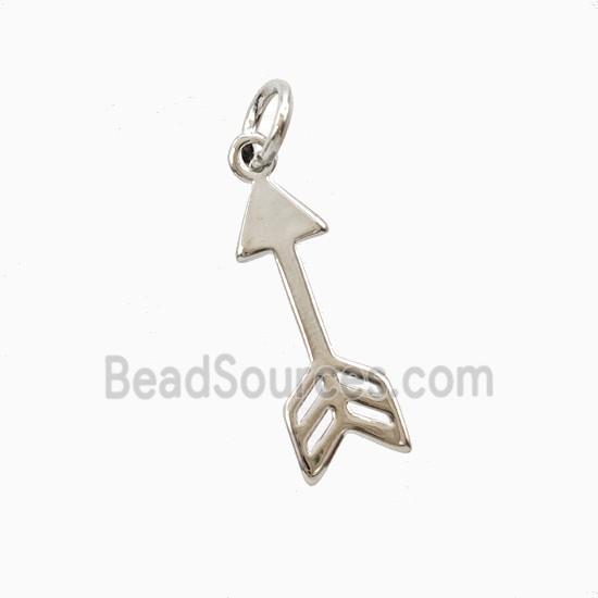 Copper Arrow Pendant Platinum Plated