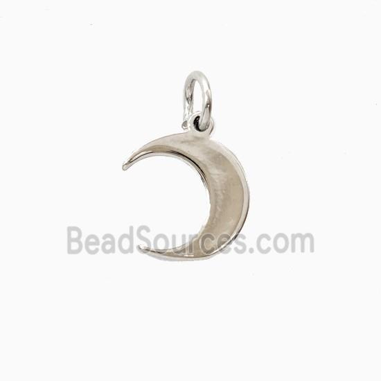 Copper Moon Pendant Platinum Plated