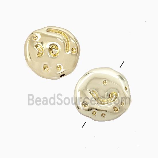 Copper Beads Hammered Gold Plated