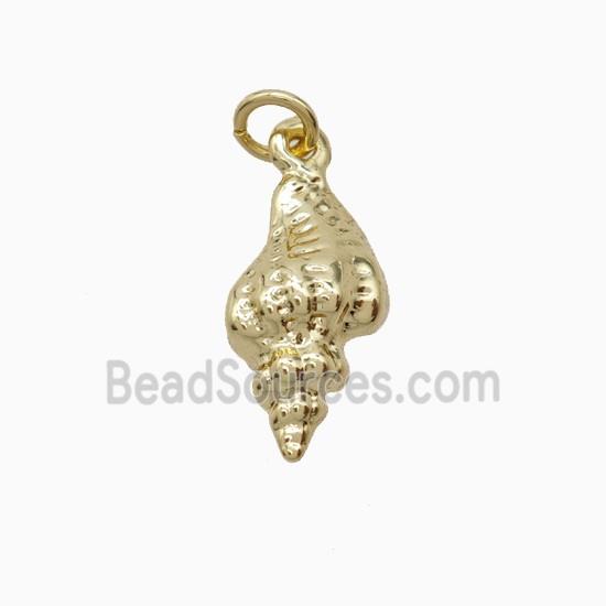 Copper Conch Shell Pendant Gold Plated