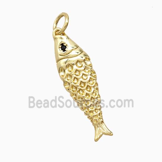 Copper Fish Pendant Gold Plated