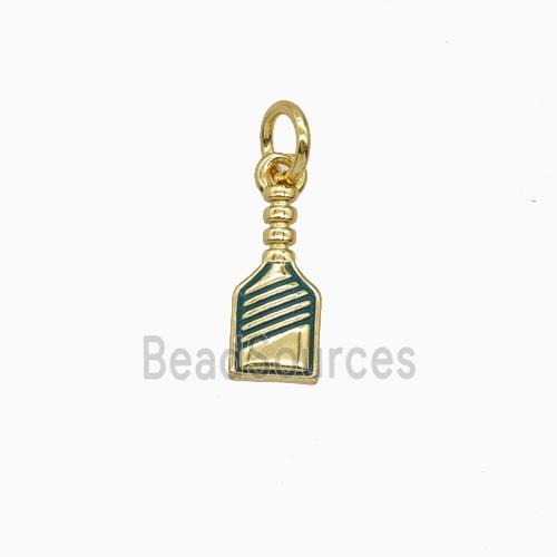 Copper Pickleball Paddle Pendant Sports Enamel Gold Plated