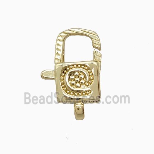 Copper Lobster Clasp Spiral Gold Plated