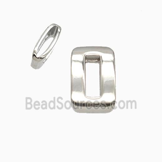 Copper Number-0 Beads Flat Hole Platinum Plated