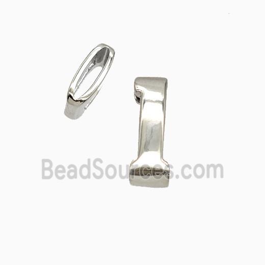 Copper Number-1 Beads Flat Hole Platinum Plated
