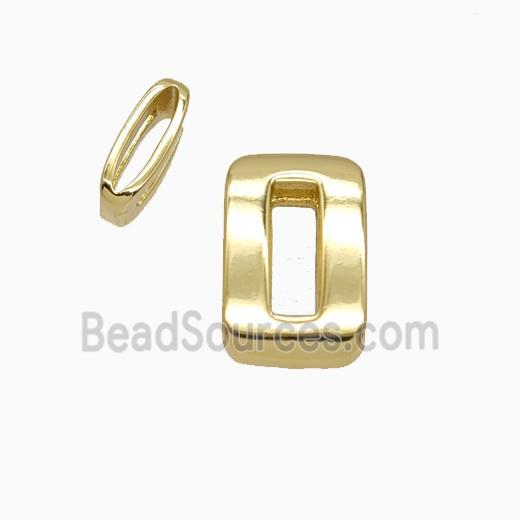 Copper Number-0 Beads Flat Hole Gold Plated