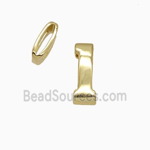 Copper Number-1 Beads Flat Hole Gold Plated