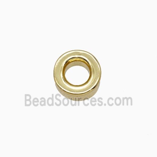 Copper Column Beads Tube Gold Plated